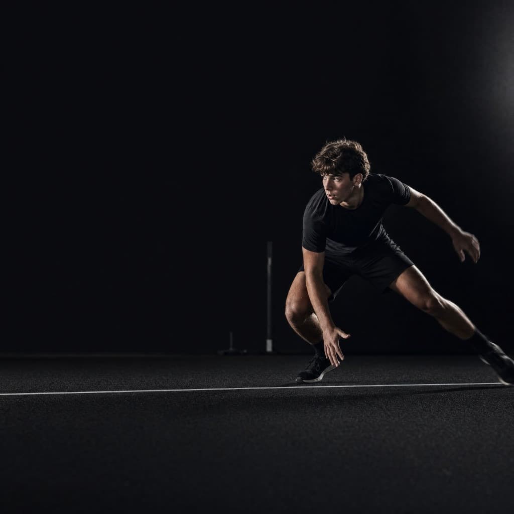 Athlete training explosive lateral movement and first-step quickness